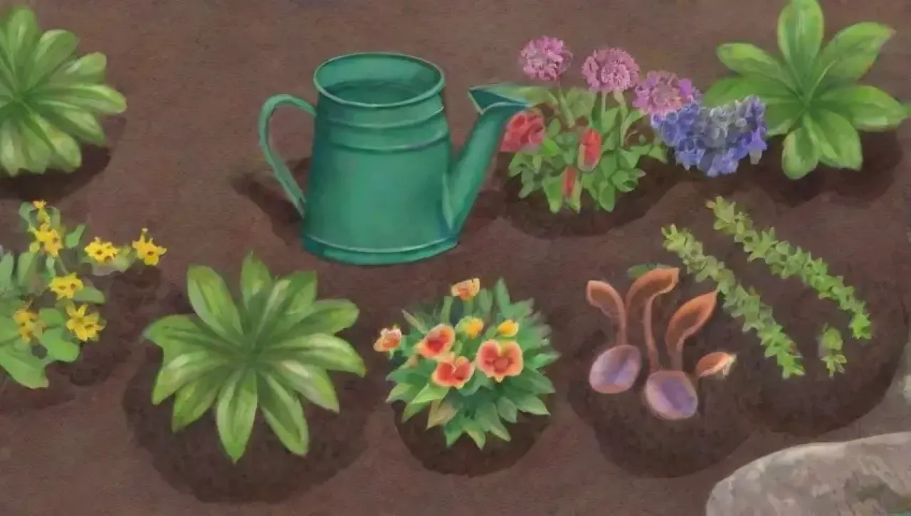 Un jardín vibrante y saludable lleno de vida y naturaleza