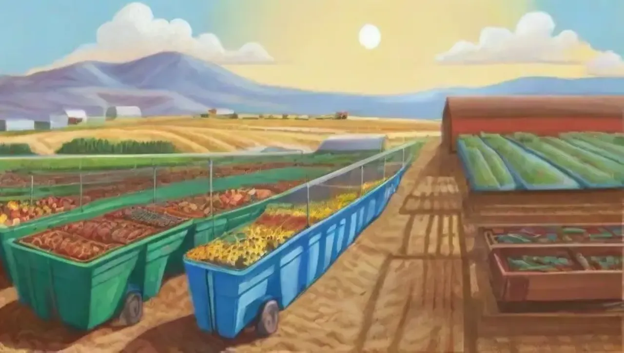 Paisajes agrícolas sostenibles y vibrantes con tecnología ecológica y diversidad natural
