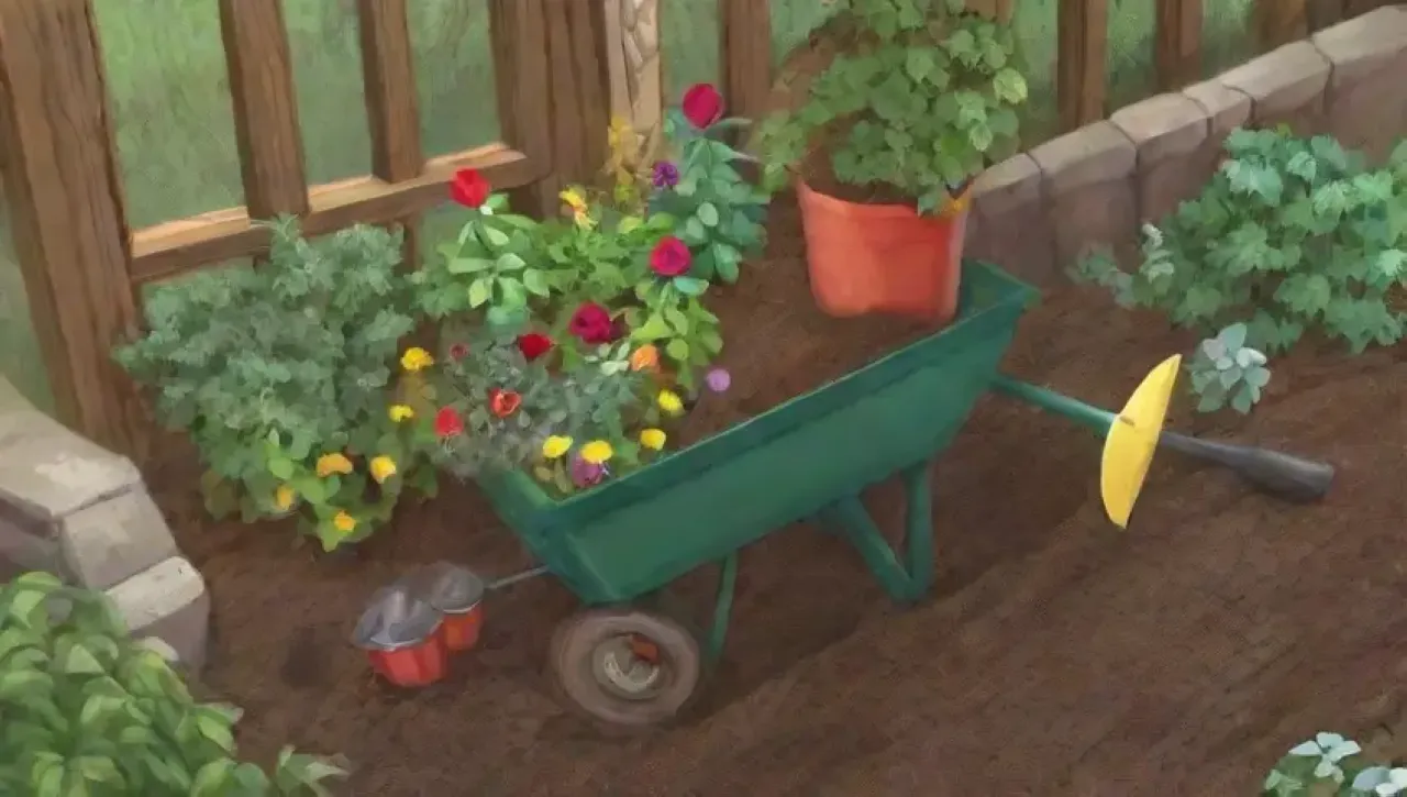 Un jardín vibrante y lleno de vida en primavera
