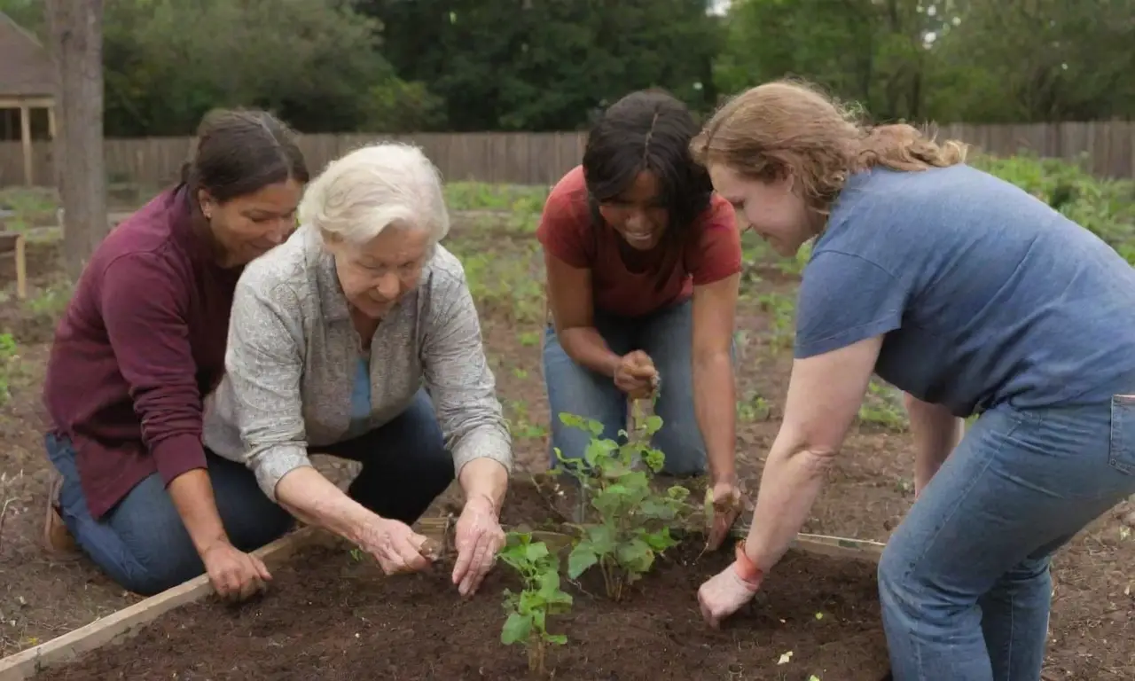 Voluntarios crean jardines accesibles y saludables con la comunidad
