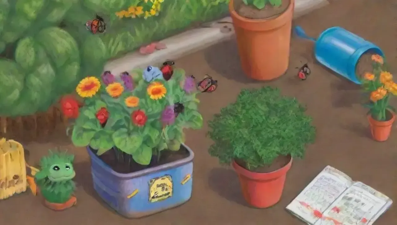Un jardín vibrante y saludable lleno de vida y cuidado