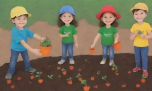 Estudiantes aprenden al plantar semillas y cultivar verduras en equipo