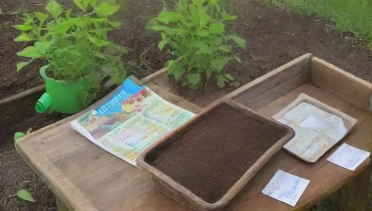 Un jardín vibrante y acogedor lleno de vida y crecimiento
