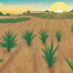Campos vibrantes y cultivos sostenibles en un verano brillante