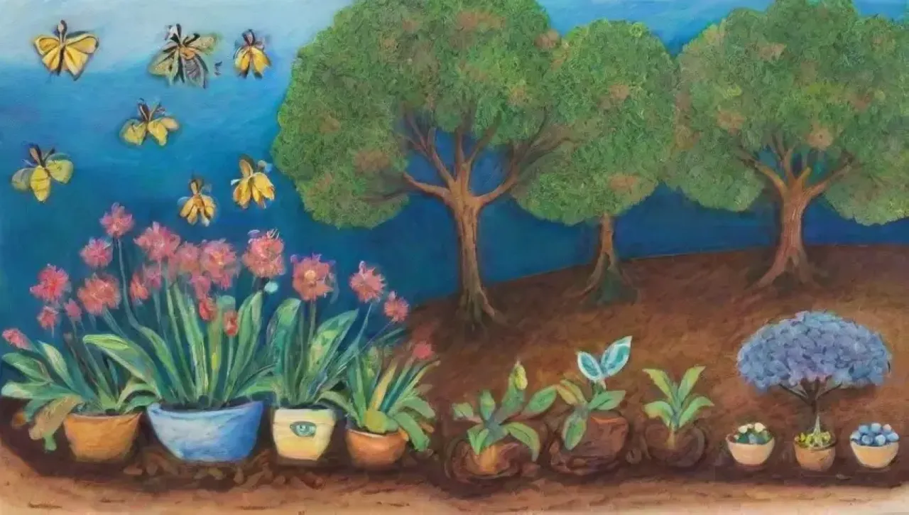 Un jardín vibrante y lleno de vida