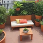 Espacios distintos con jardines y plantas vibrantes que crean un oasis urbano