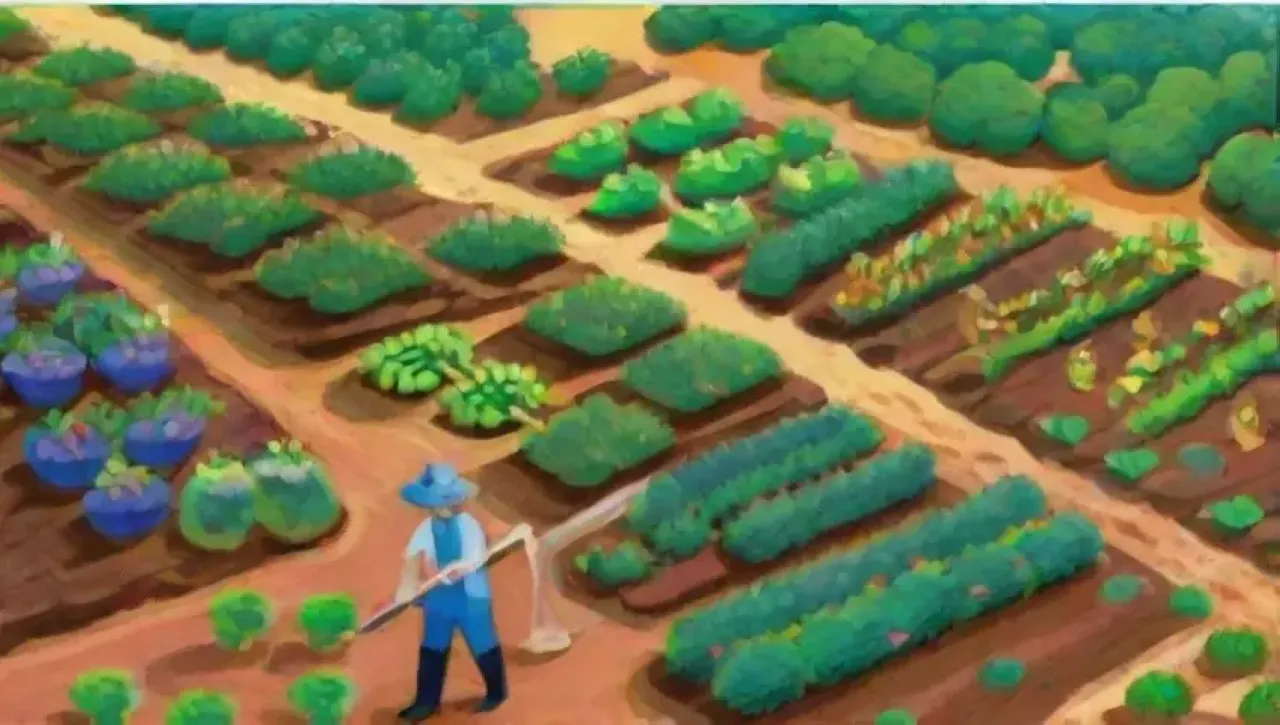 Campos verdes vibrantes con cultivos, suelo, mediciones y biodiversidad