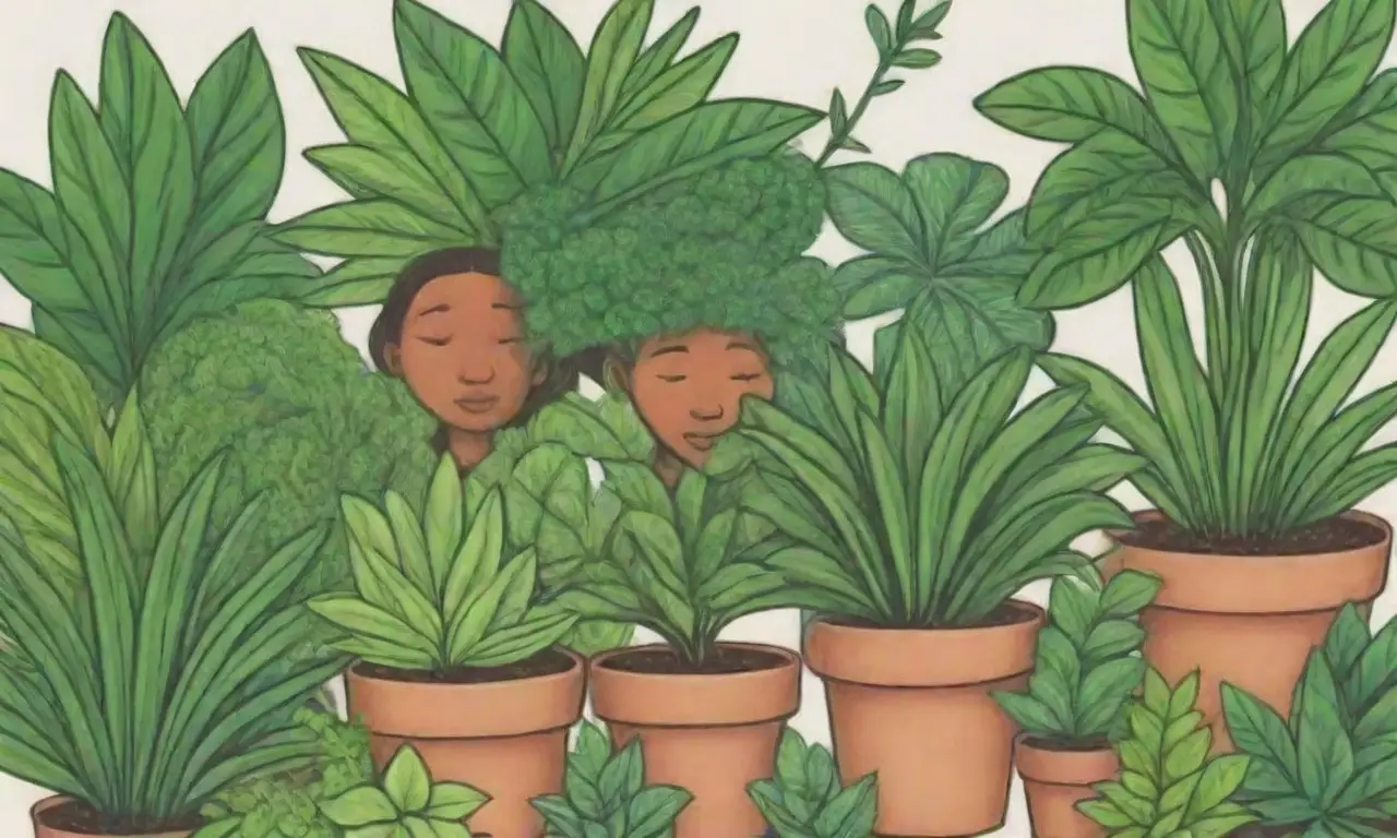Plantas verdes vibrantes fomentan un estilo de vida saludable y conexión con la naturaleza