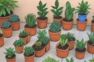 Jardinería urbana sostenible con botellas recicladas y plantas verdes