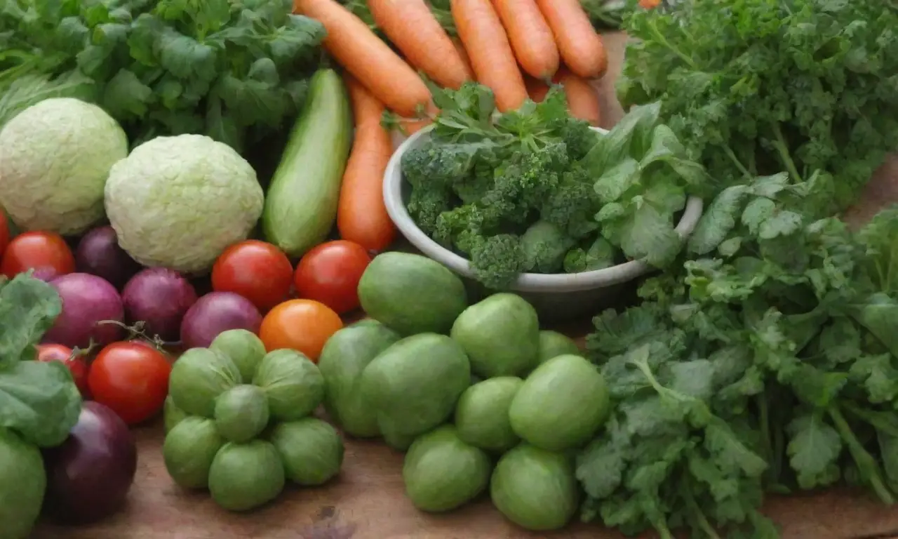 Comida vegana fresca y colorida de jardín