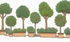 Los árboles frutales enanos son más pequeños y producen frutos más rápido que los estándar