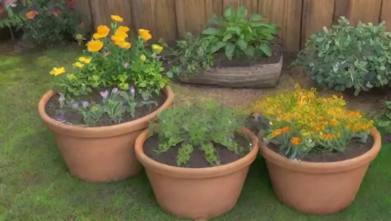 Un jardín vibrante y aromático lleno de vida y colores