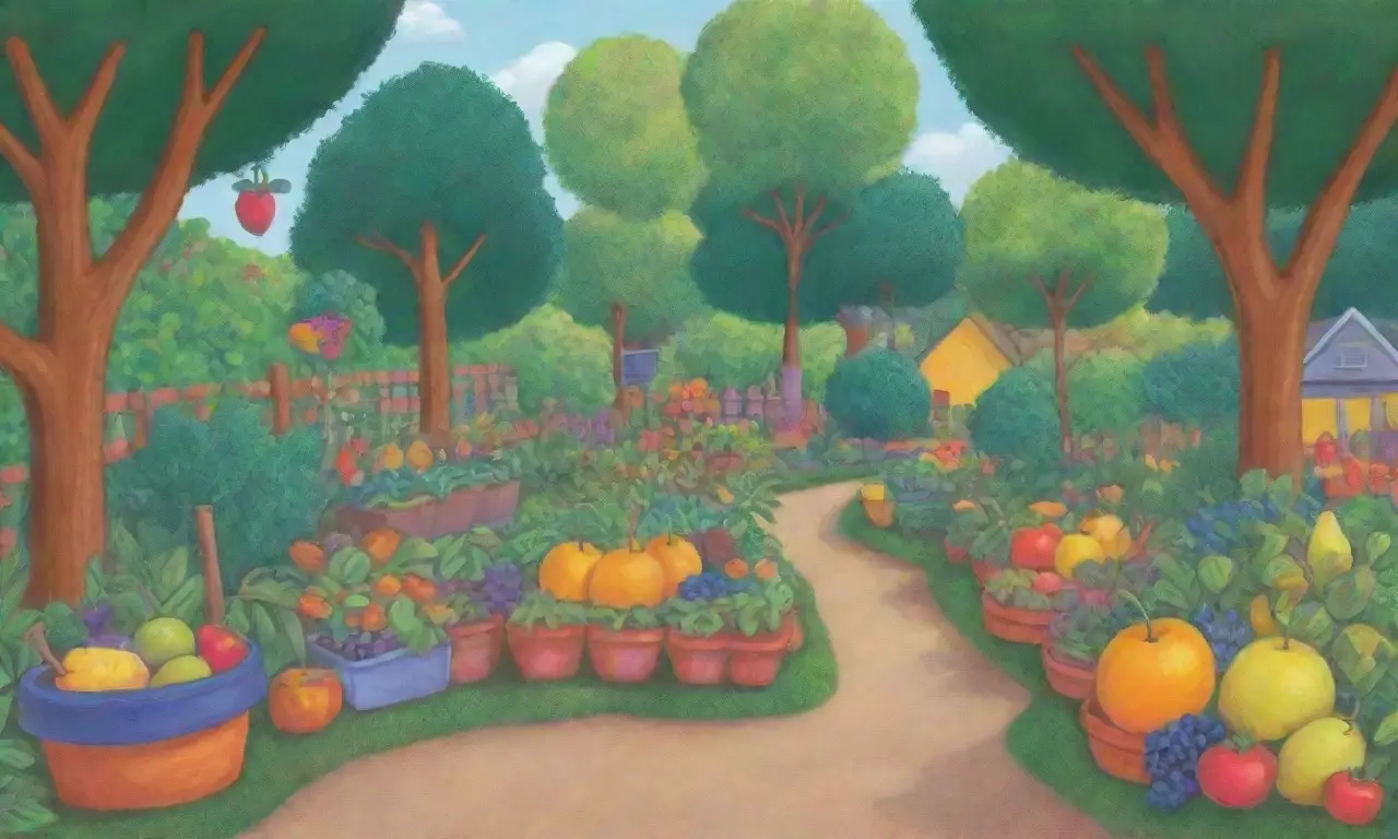 Jardín vibrante con colores vivos