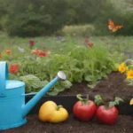 Un jardín vibrante con verduras