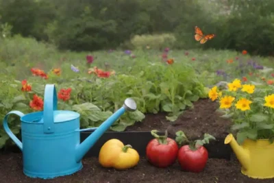 Un jardín vibrante con verduras