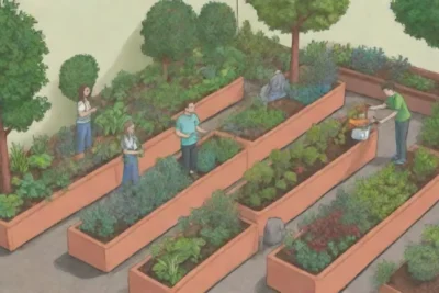 Colaboración creativa en diseño de jardines sostenibles