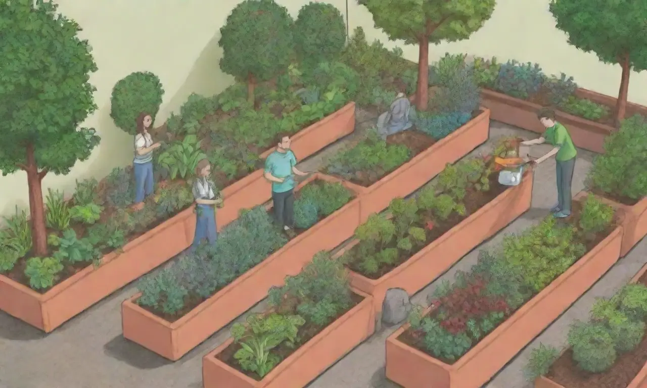 Colaboración creativa en diseño de jardines sostenibles