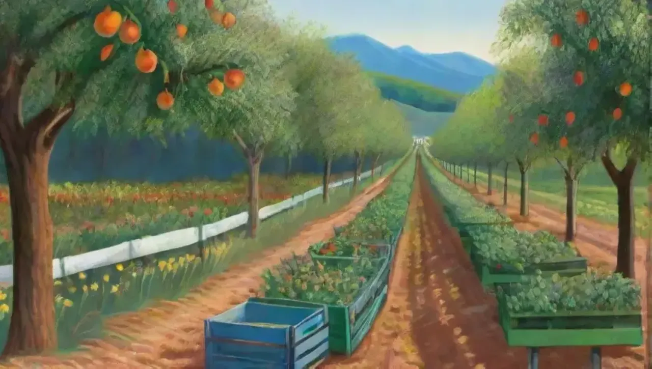 Un paisaje agrícola vibrante y lleno de vida